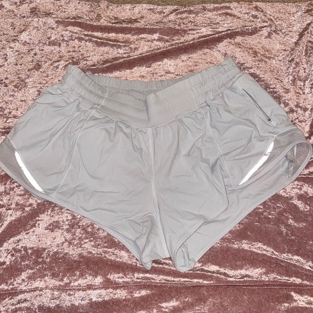 White Lululemon Hotty Hot Shorts Size 6